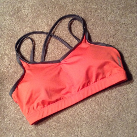 Reebok Other - Reebok Strappy Sports Bra Coral & Gray